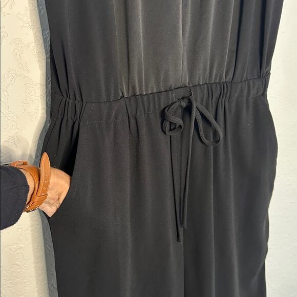 Trina Turk Black Jumpsuit Zipper Front Sporty Classic Tank Preppy Minimalist - Picture 5 of 7